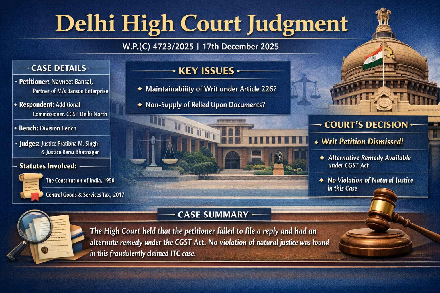 Navneet Bansal v. Add. Commissioner, Delhi North